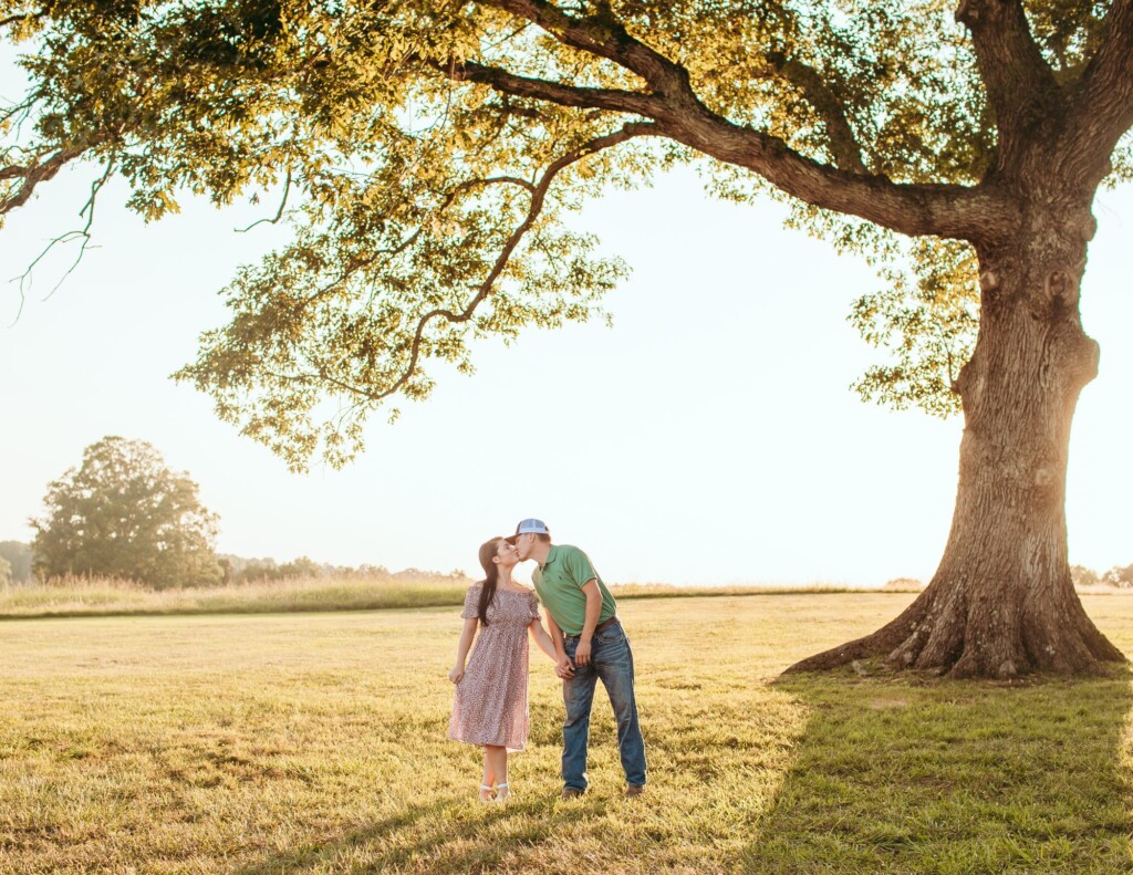 Engagement photos at Summerfield Farms