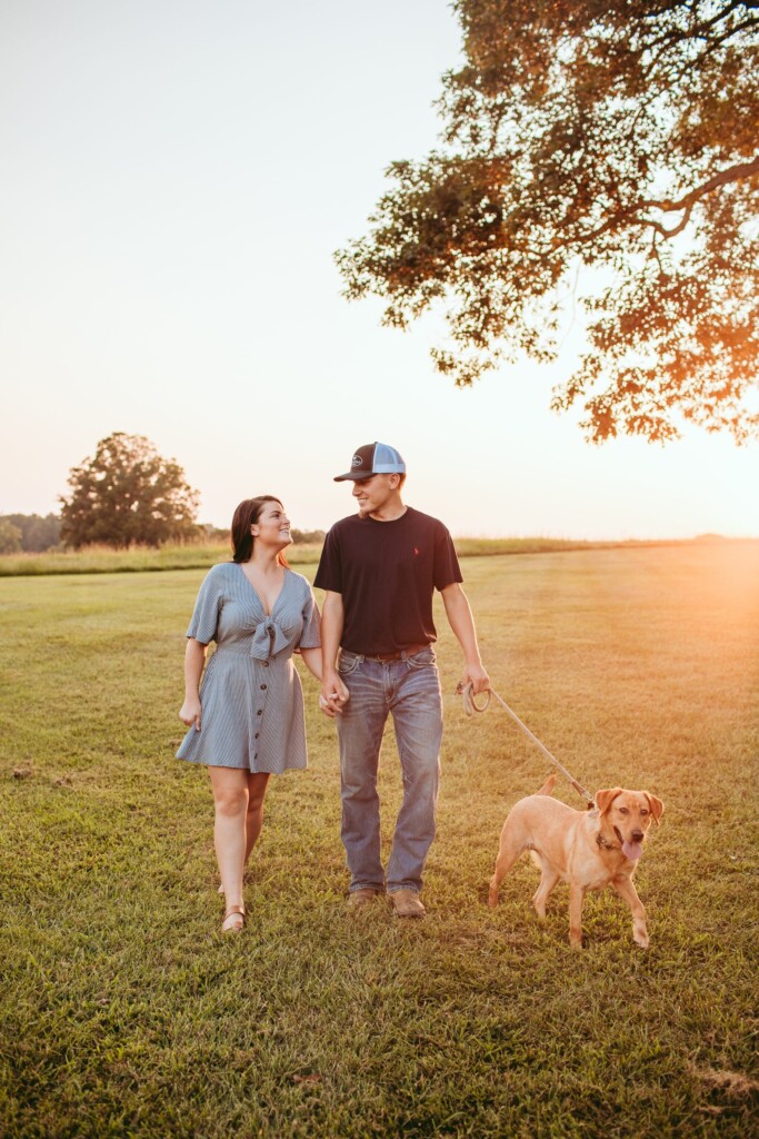 Engagement photos at Summerfield Farms