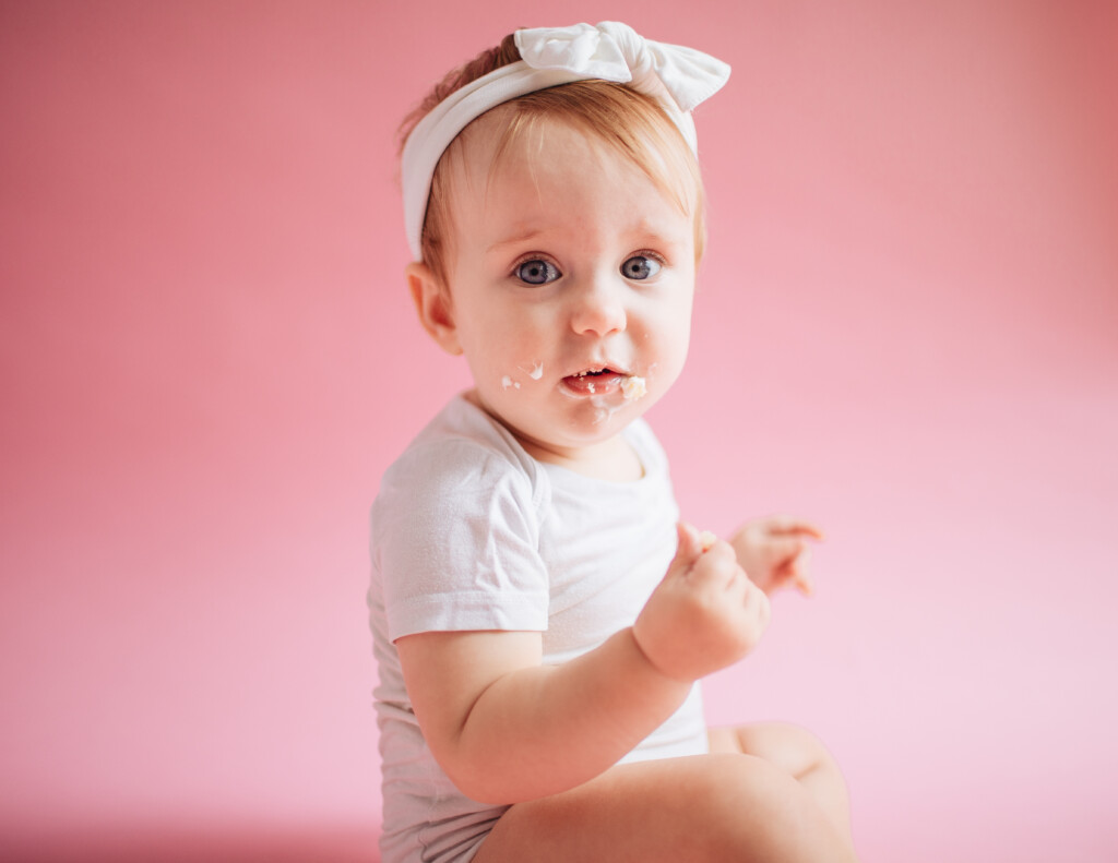 First birthday pictures with Brooke Grogan Photography in Greensboro, NC. 