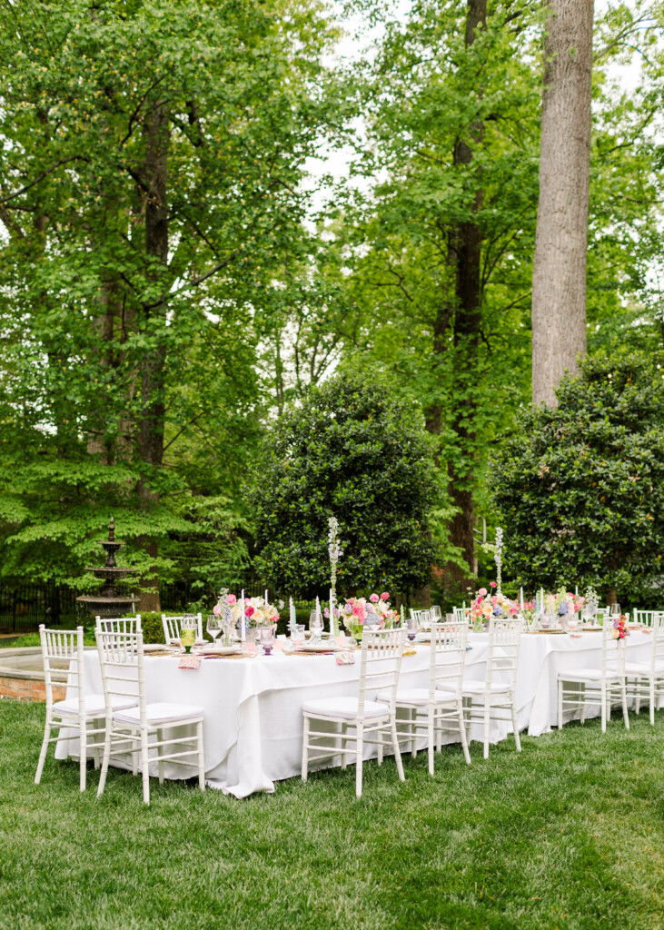 outdoor spring dinner party