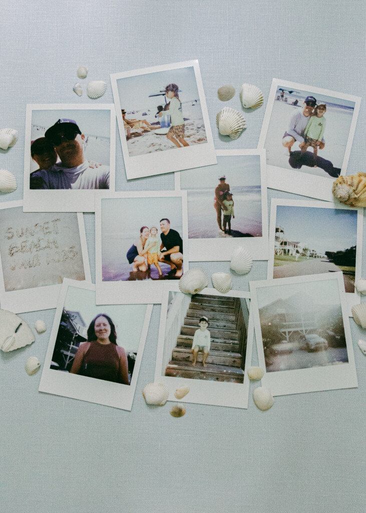 Candid beach portrait with soft tones, focusing on connection and coastal beauty.