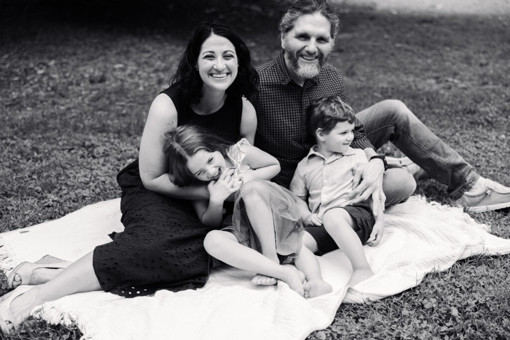 Family portrait session at Greensboro Arboretum in Greensboro, NC